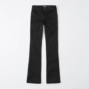Abercrombie & Fitch A&F Mid Rise Boot Cut Jeans Black 2R 26W